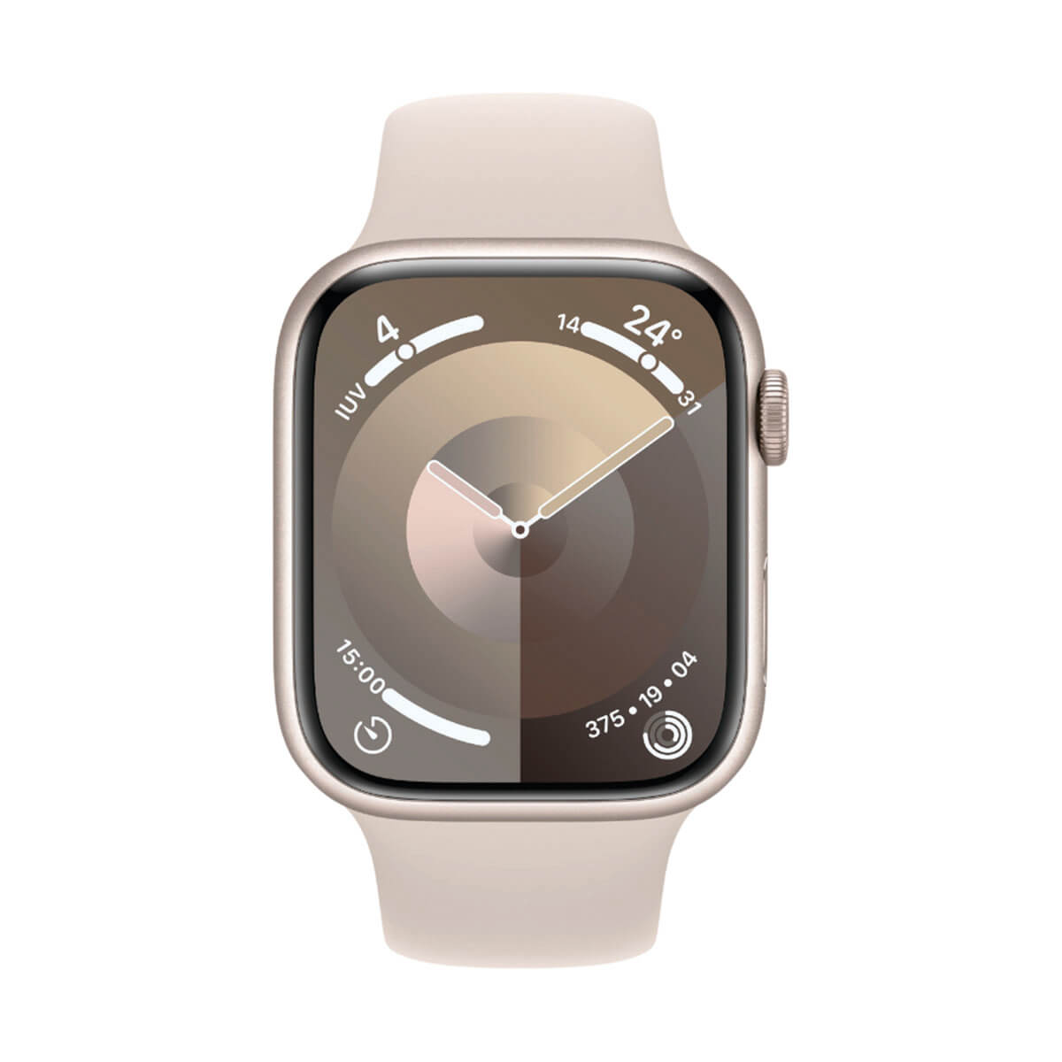 Apple Watch Series 9 GPS + Cellular 45 mm Aluminio y Correa deportiva Blanca (Starlight) MRM93QL/A – Talla M/L