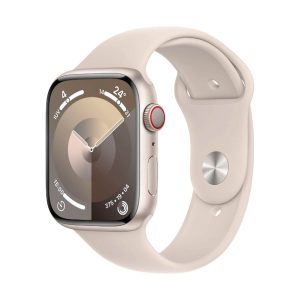 Apple Watch Series 9 GPS + Cellular 45 mm Aluminio y Correa deportiva Blanca (Starlight) MRM93QL/A - Talla M/L