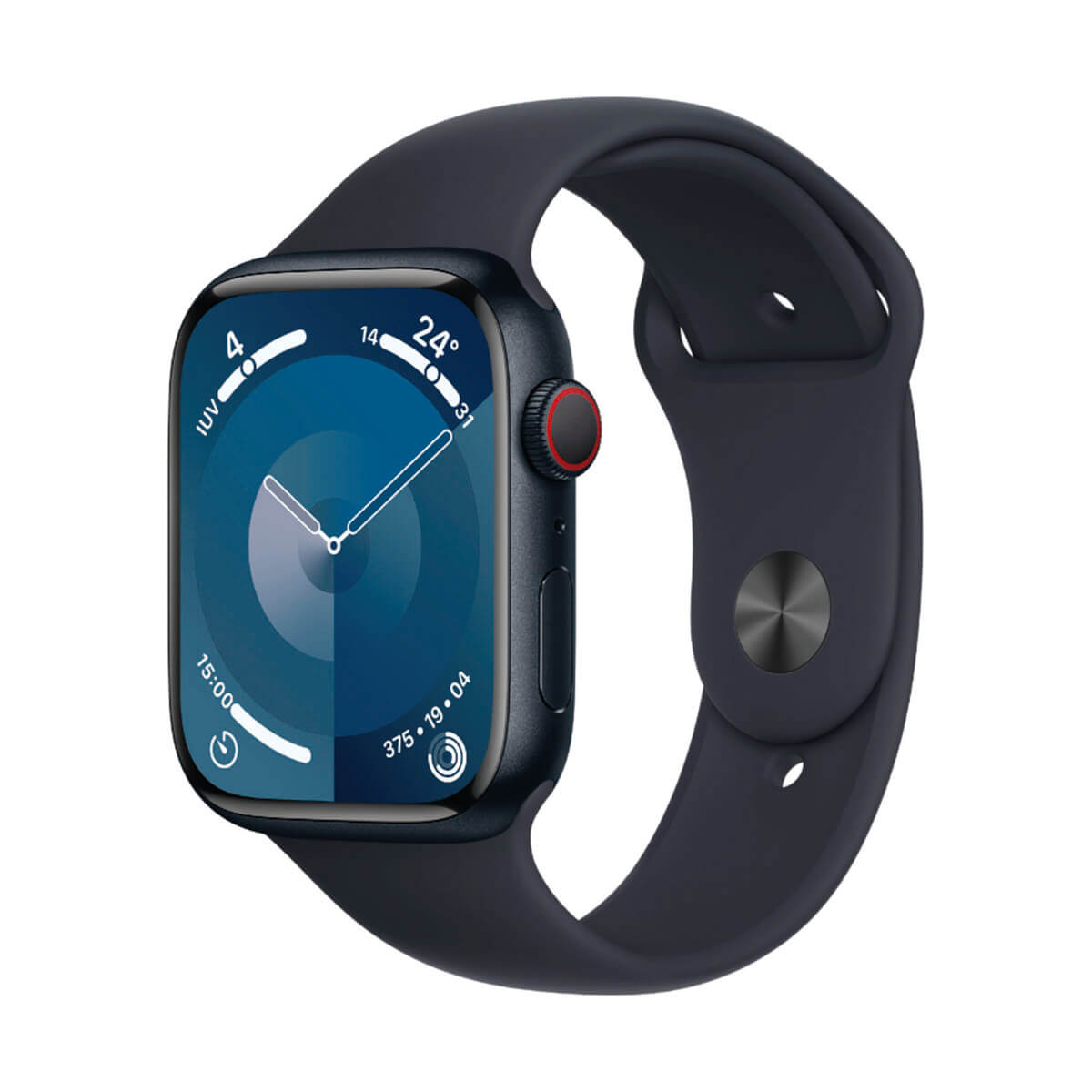 Apple Watch Series 9 GPS 41 mm Aluminio y Correa deportiva Negra (Midnight) MR8X3QC/A – Talla M/L