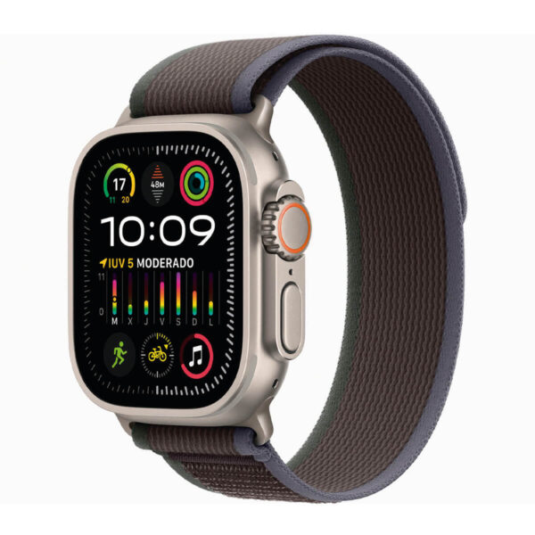 Apple Watch Ultra 2 GPS + Cellular 49mm Titanio con Correa Trail Loop Azul/Negra - Talla S/M