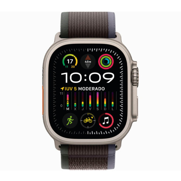 Apple Watch Ultra 2 GPS + Cellular 49mm Titanio con Correa Trail Loop Azul/Negra - Talla S/M