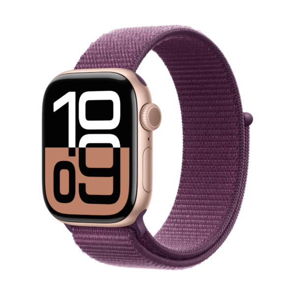 Apple Watch Series 10 GPS 46mm Aluminio Rosa Oro y Correa Deportiva Loop Ciruela (Plum) - DESPRECINTADO