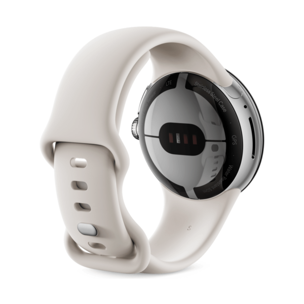 Google Pixel Watch LTE 41mm Plata (Polished Silver) y Correa Deportiva Beige (Chalk)
